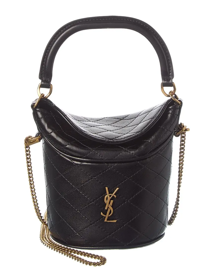 Saint Laurent Gaby Leather Cosmetic Case