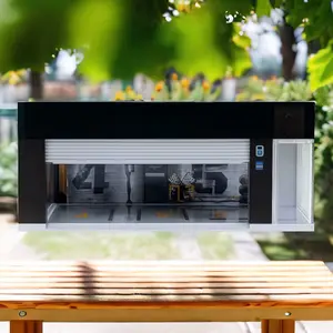 Mini Smart Garage 1:64 Electric with Light-Up Display & Dust-Proof Design for Car Collectors