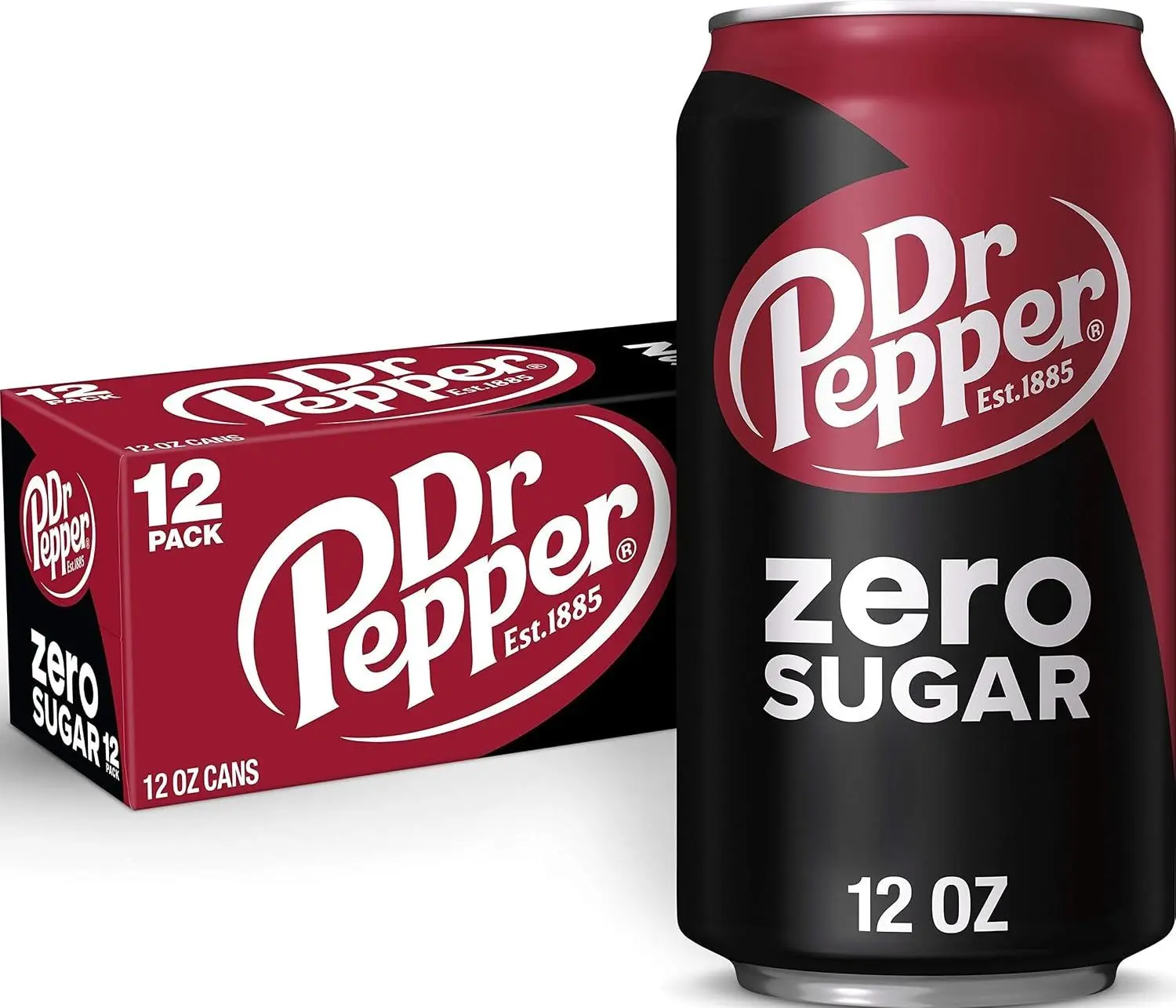 Dr Pepper Soda, 12 fl oz cans, 12 pack