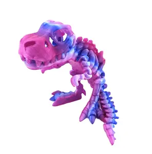 Prospect 3D - The Bone Yard - Jumbo Terry's 7.5 Inches Tall Dinosaur Skeleton with Detailed Bone Structure and Playful Grin for Dino Enthusiasts