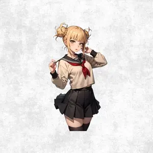 Himiko Toga Sticker – Cute and Dangerous Anime Girl Decal, High-Quality Vinyl for Laptop, Car, or Wall, Trendy Waifu Fanart Gift for My Hero Academia Fans