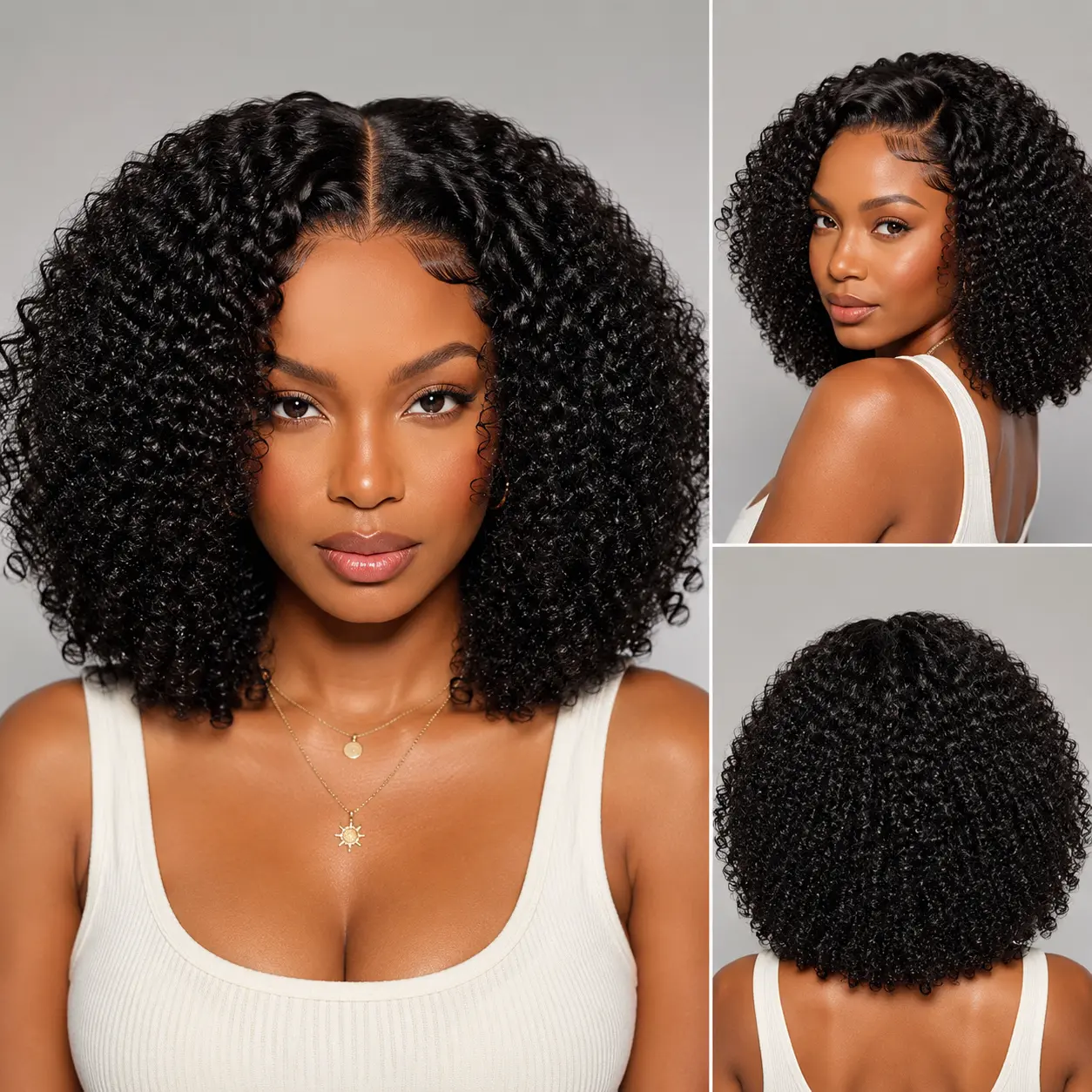 5x5 Afro Kinky Curly Glueless Wig BleachedKnots Wig Pre Cut HD Lace Front Wig HumanHair Wigs For Women Lace Closure Wig LaceKnotless Wig