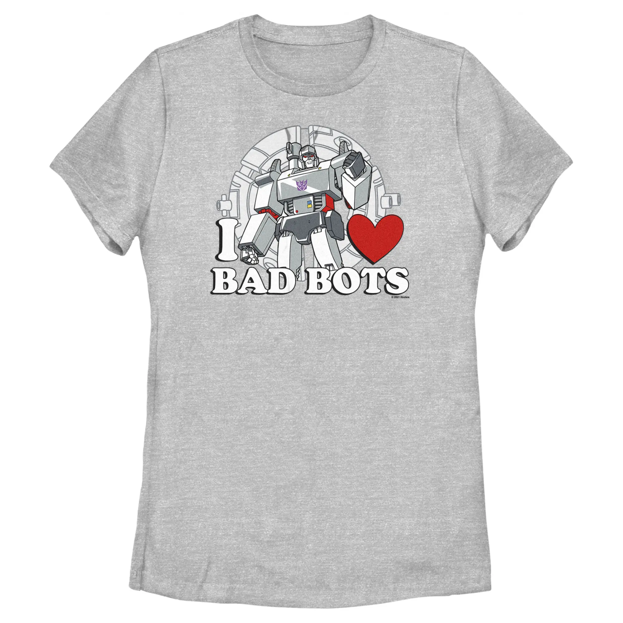 Women's Transformers Megatron I Love Bad Bots T-Shirt