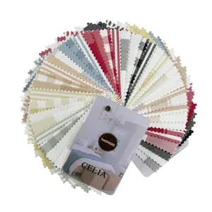 TWOPAGES Celia Roman Shade Fabric Booklet Striped Plaid 41 Color Options Eco-friendly Curtains for Livingroom Bedroom Kitchen 4 x 6 Inches