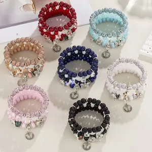4pcs/set Bohemian bracelet set, women's bracelet bracelet, bracelet combination, suitable for fashionable men and women, bead bracelet jewelry,bracelet stack