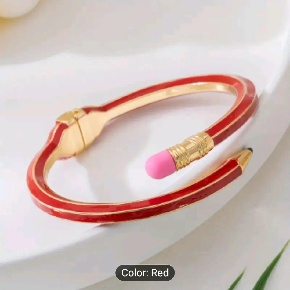 Minimalist Pencil Shape Bracelet Silvery Grey Adjustable Cuff Jewelry Gift for Women Trendy Fashion Accessory