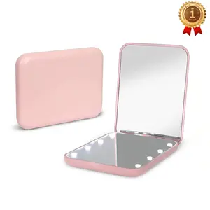 Compact Makeup Mirror with LED Light and Magnification 1X/3X, Portable LED Travel Makeup Mirror Mini Foldable Magnetic Closing Pocket Mirror Handheld Compact Purse Mirror for Women Girls, perfect for  Halloween, anniversary, Christmas
