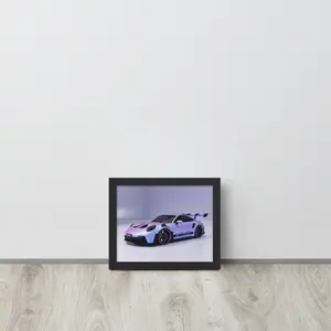 Porsche 911 GT3 RS Purple Framed Poster Print