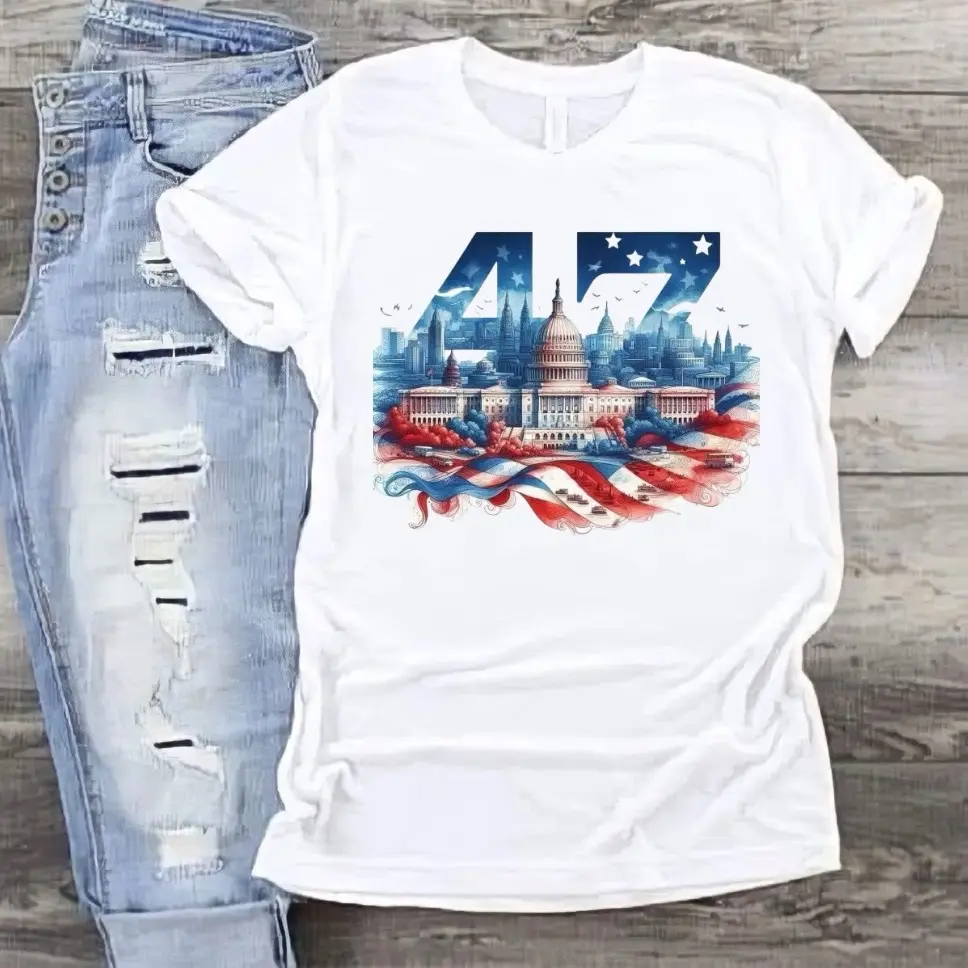 47th President American Flag T-Shirt, Trump 2024 Shirt, Trump Supporters 2024 Shirt, Gift For Trump Fans, Election 2024, Full Colors, Full Sizes, For Men, For Women