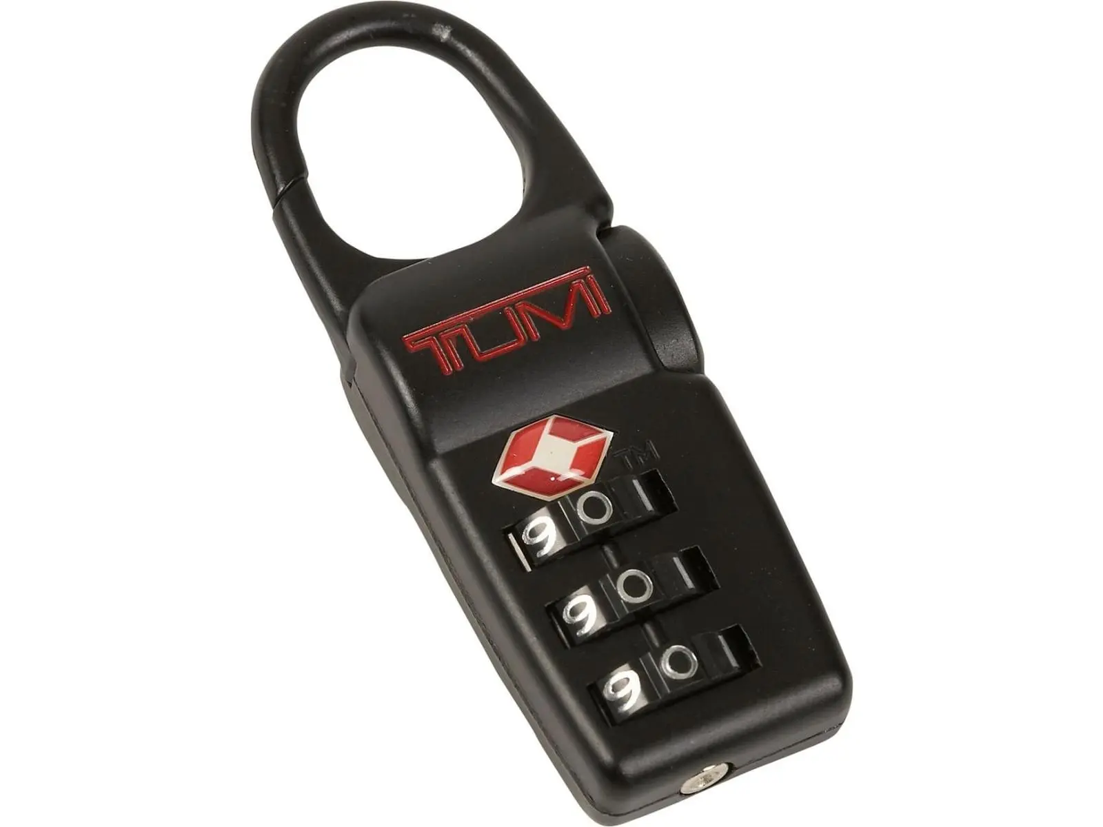 Tumi 0062DH Alpha 2 TSA Approved Travel Padlock, Black - Allows TSA Security Officers to Re-Lock Without Damage