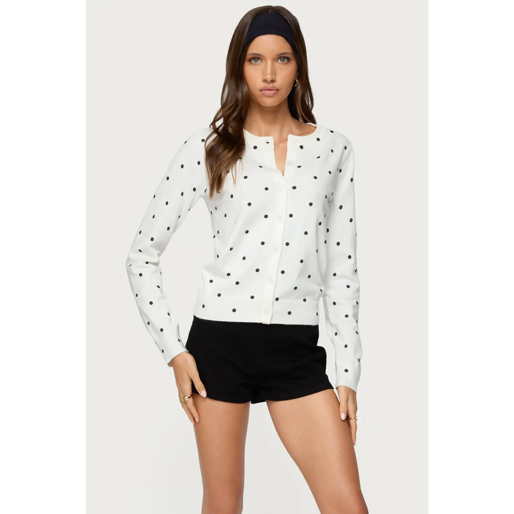 Shea Polka Dot Knitted Cardigan