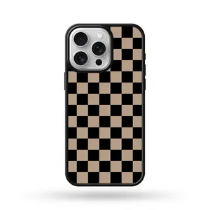 Black & Sand Checkered Boho Phone Case