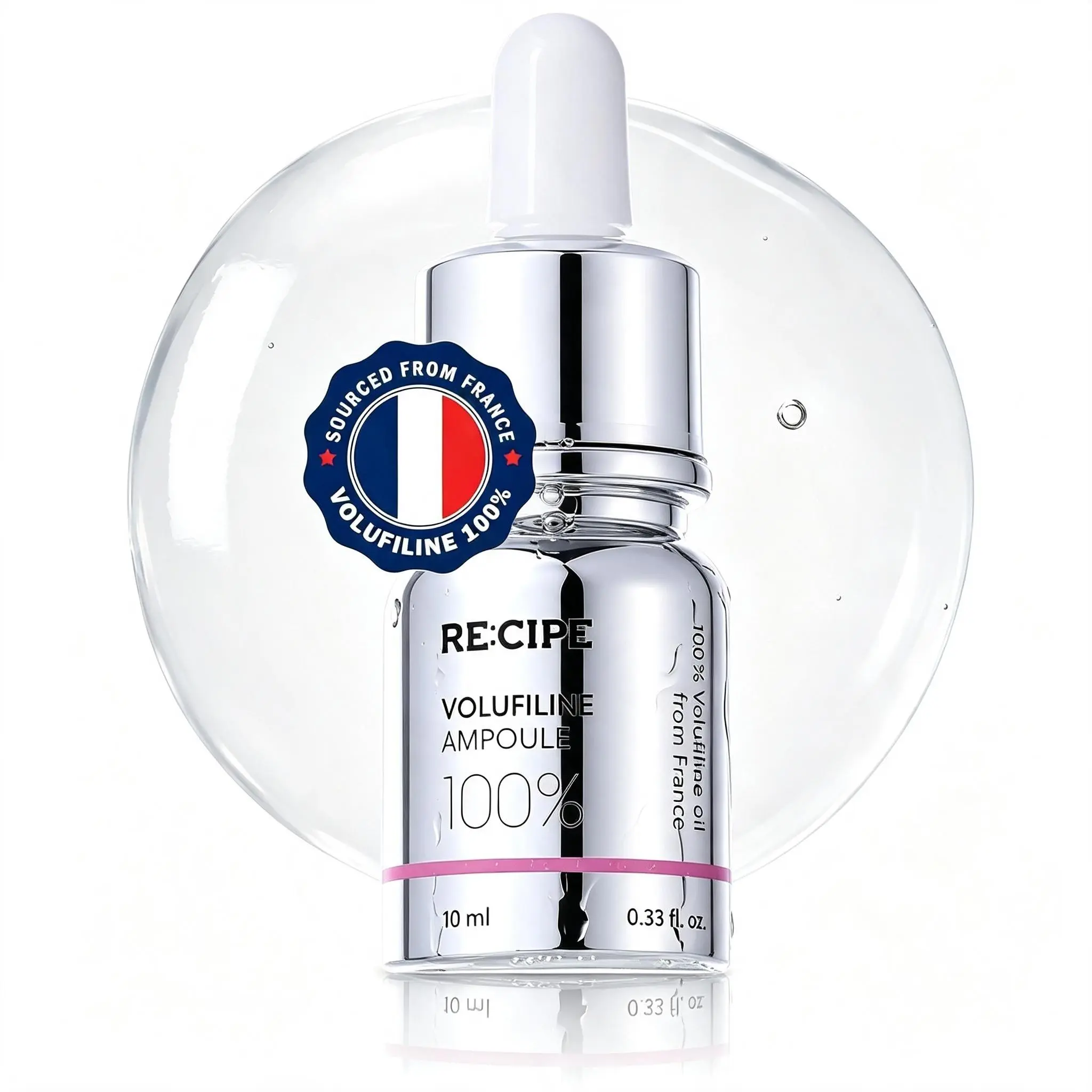 2pcs RE:CIPE Pure Volufiline Serum 0.33 fl oz,Official Sederma Ampoule From France -Hydrating & Age-Defying DIY Skin CareBooster for Face & Body with ElevatedResilience Formula