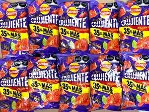 10 - PK Sabritas Receta Crujiente Flamin Hot Potato Chips - Crunchy Snack - Chili, Cheese & Lemon Flavor - 57g Bag - Mexican Chips - Sabritas Mexicanas - Papitas Mexicanas