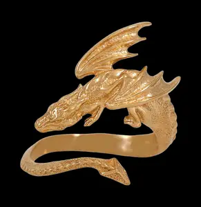 Adjustable Bronze Dragon Ring