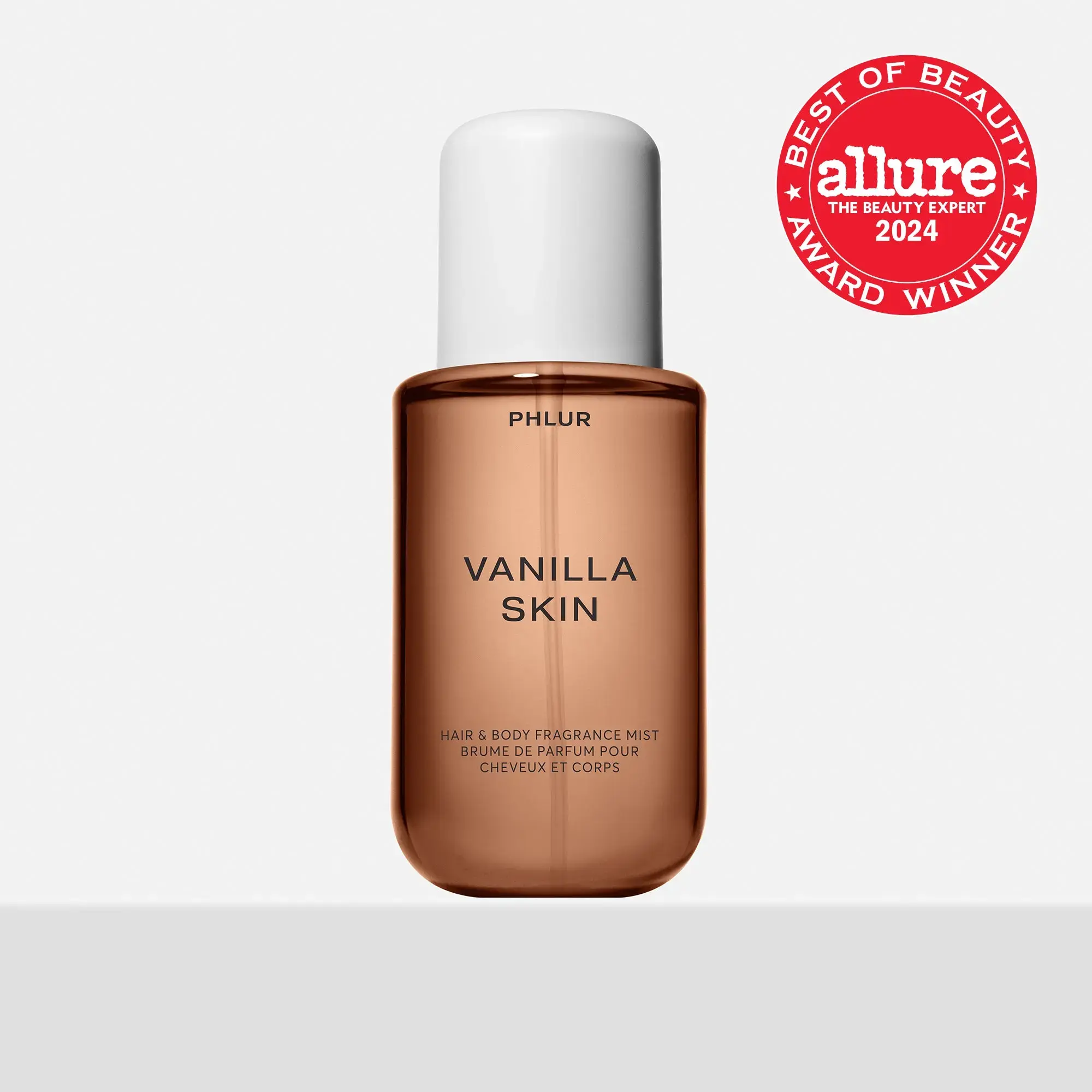PHLUR Vanilla Skin Body Mist - Unisex Full-Size Hair & Body Fragrance Mist Spray Bottle with Captivating Scent, Delightful Long-Lasting Vanilla Blend, Pink Pepper, Cashmere Wood, Sandalwood (8 fl oz), Delightful Fragrance, Body Fragrance Routine