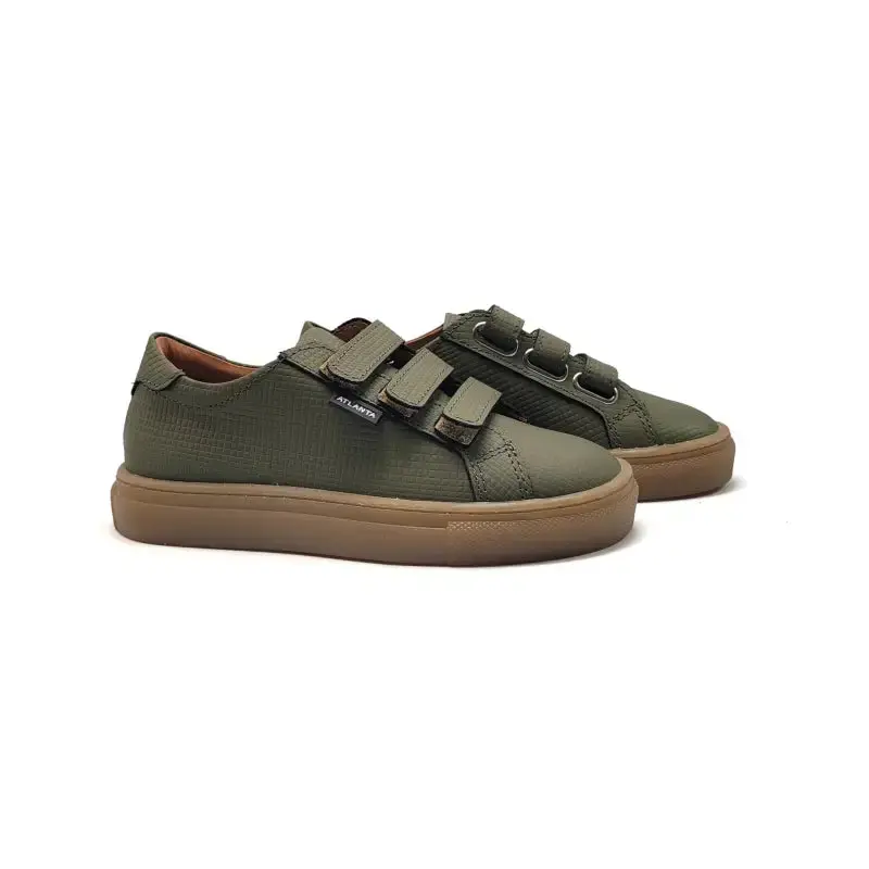 Atlanta Mocassin Green Earth Gomatti Velcro Sneaker