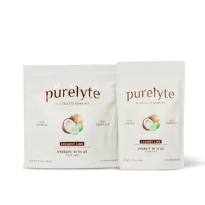 Purelyte Electrolyte Drink Mix – Sugar-Free Hydration Powder Packets – Clean Electrolytes with Trace Minerals – Coconut Lime, 12 Sticks, 30 Sticks, 60 Serving Tub