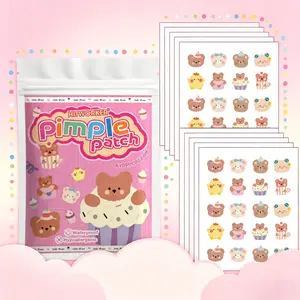 Cute Bear Pimple Patches 200 Count, Hydrocolloid Blemish Patches, Absorb Overnight, Prevent Picking & Block Dirt, Skin Care Solution