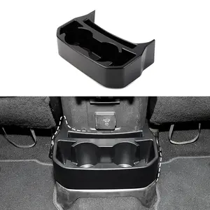 Car Cup Holder Base Stand Cover for 2018+ Jeep Wrangler JL/Gladiator JT, Rear Seat Interior Stowing & Tidying Accessory Car Storage Organizer