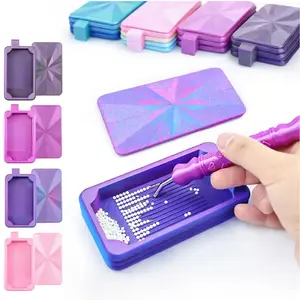1Pc New Diamond Painting Tray with Lid， Spill-Proof Drill Organizer & Alignment Tray Tool