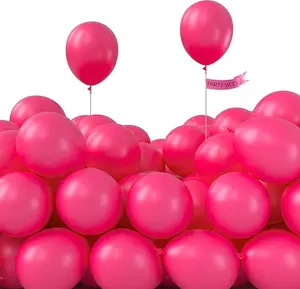 PartyWoo Hot Pink Balloons 50 pcs 5 Inch Small Mini Dark Pink Magenta Fuchsia Latex Balloons for Wedding Baby Shower Gender Reveal Valentine's Day Bachelorette Birthday Party Decorations Pink-Y12