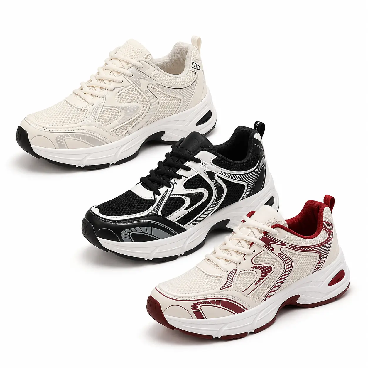 Women’s Chunky Sneakers - Breathable Mesh, Lightweight Women’s Running Shoes for Casual Walking & Sport Activities, Women's Sneakers, Sneakers For Women