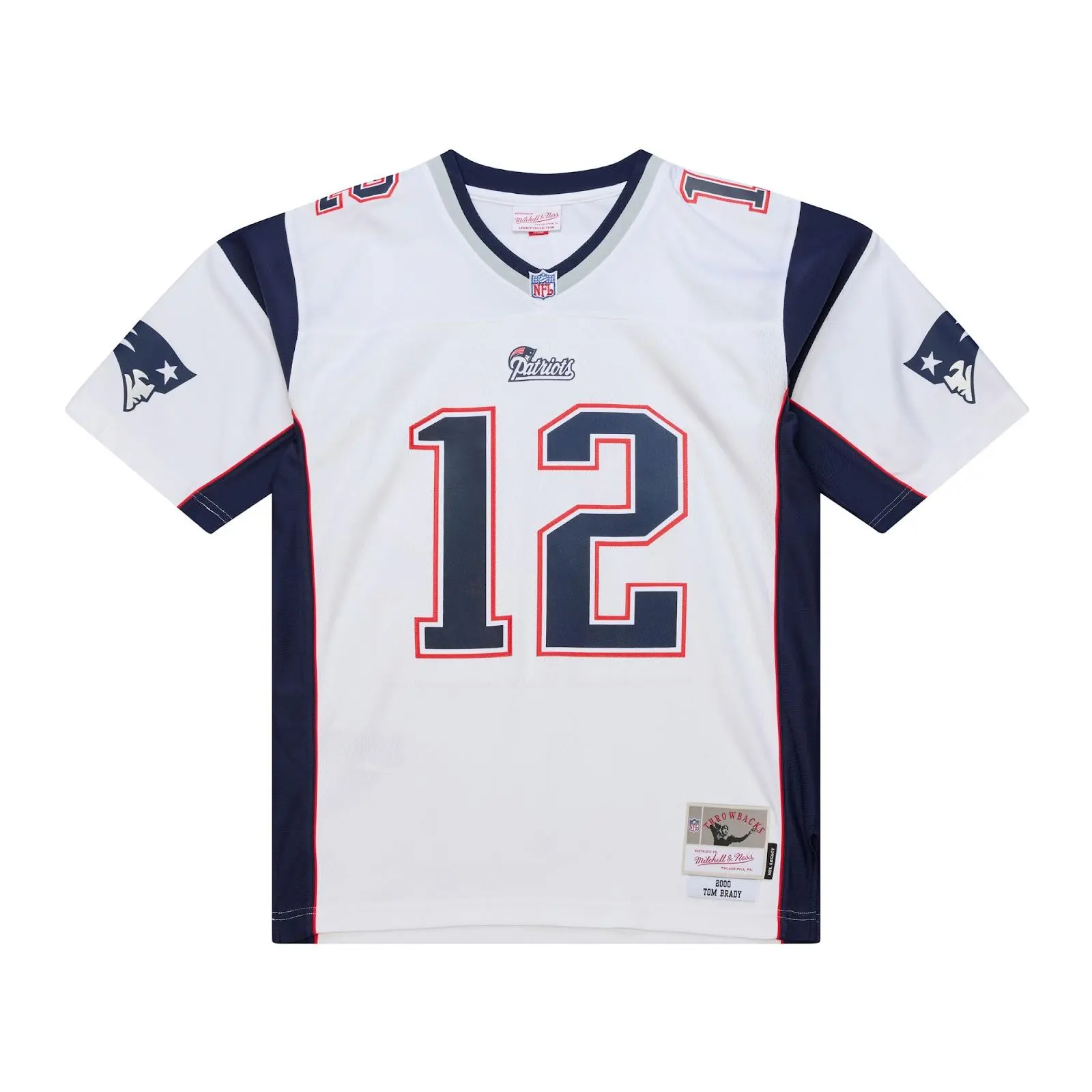 Tom Brady New England Patriots 2000 White Legacy Jersey NFL Throwback Mitchell & Ness