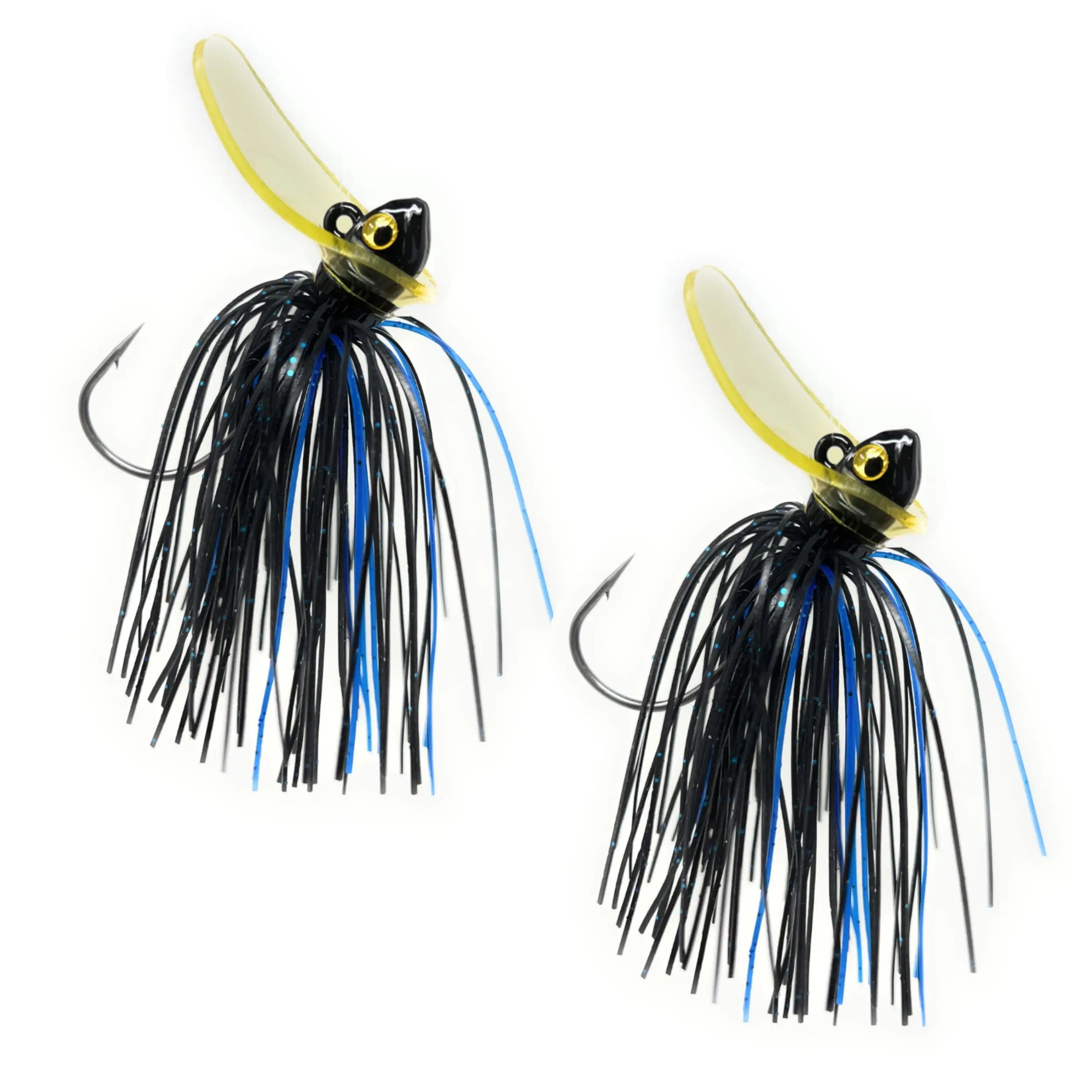 2-Pack Tungsten Scrounger Jigs, Wobble Head Terminal Tackle with Razor Sharp Hooks, Lifelike Baitfish Simulation Fishing Lure for Bass, Walleye