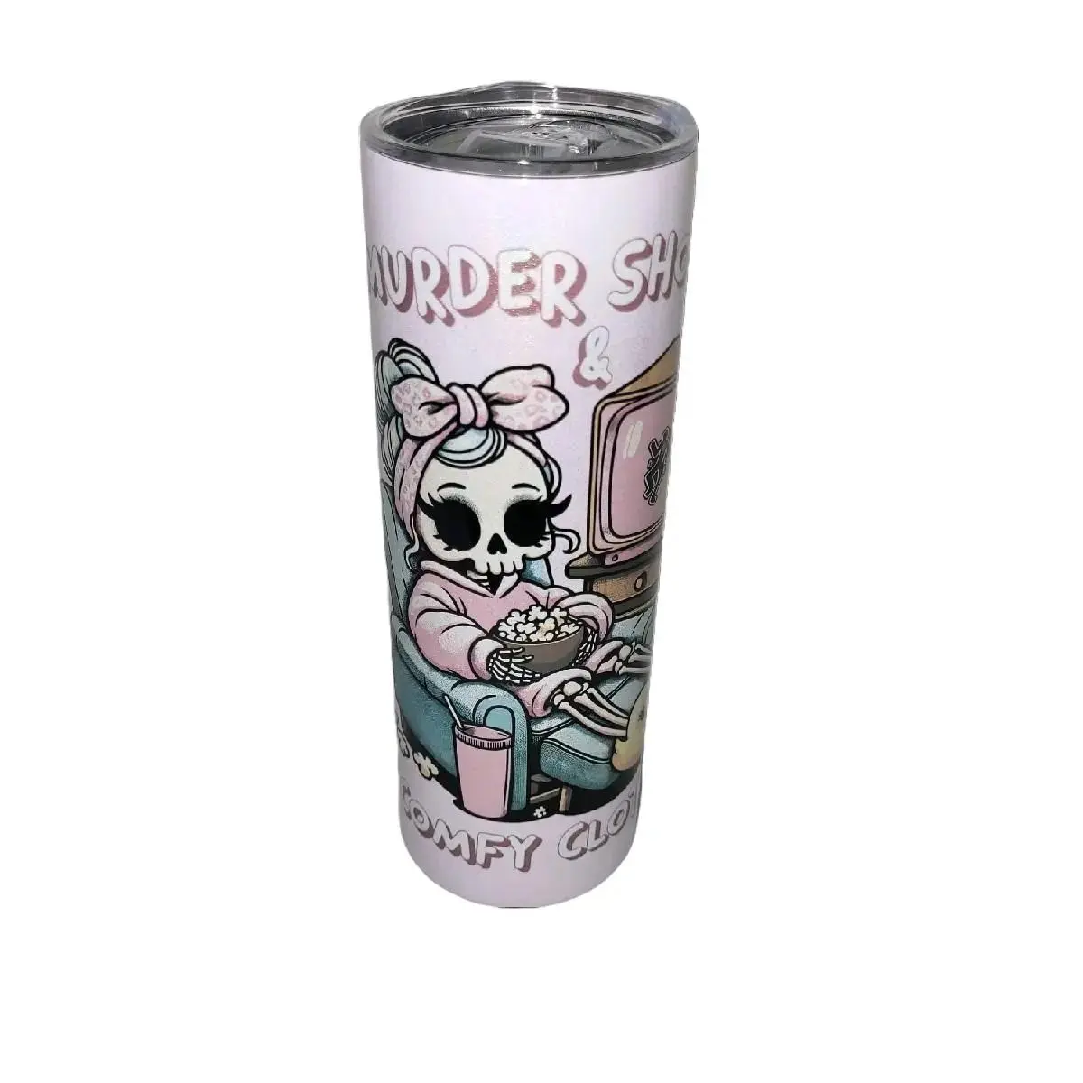 Murder Shows and Comfy Clothes 20oz skinny tumbler Murder Shows and Comfy Clothes 20oz skinny tumbler
