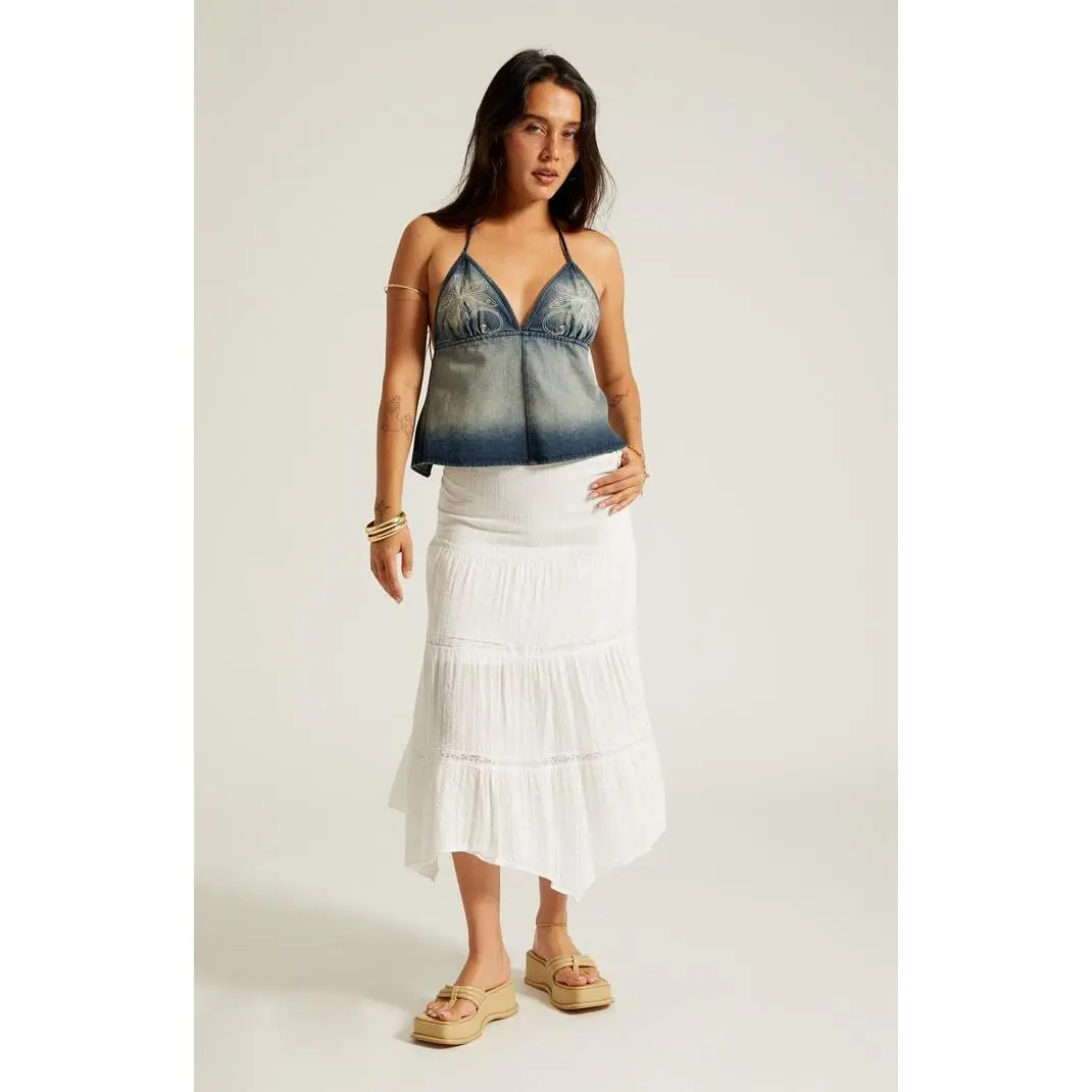 feather lined dress Lamarque Women's Triana Strapless Feather Minidress Powder Blue main image 1