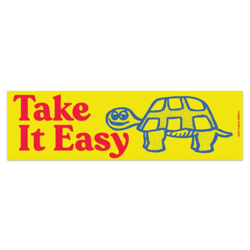 Take It Easy Bumper Magnet, refrigerator, vintage, retro, cute magnet, car magnet, meme, funny sticker Take It Easy Bumper Magnet, refrigerator, vintage, retro, cute magnet, car magnet, meme, funny sticker