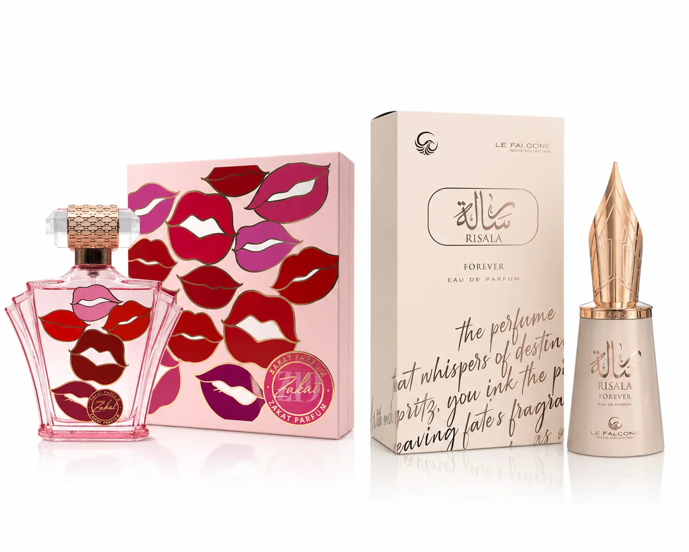 Unisex Z19 by Zakat Parfum & Le Falcone Risala Forever EDP Set, Floral Fruity & Sweet Gourmand Perfume Duo with Black Currant, Magnolia, Musk, Caramel, Vanilla, Coconut, 2 x 100ml / 3.4 fl oz