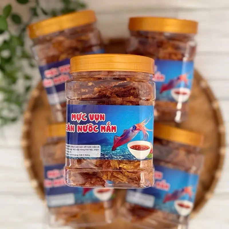 Mực Vụn Cán Rim Mắm Ớt (300gram) - Spicy Snack in Squid Flavor