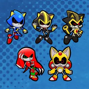 The Metal Sonics Acrylic Keychains, cute, Durable, And Perfect For Bags, Keys, Or Gifts