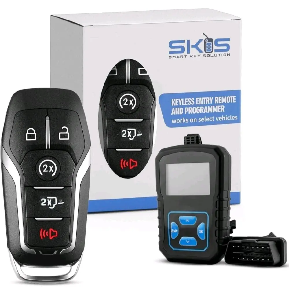 DIY 5 Buttons Smart Remote Key Fob Replacement Kit for Ford F150 Key 2015 2016 2017 Ford F-150 Smart Keyless Entry Remote Fob DIY M3N-A2C31243300 164-R8117