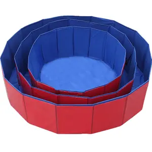 Foldable Outdoor Dog Pool – Portable, Collapsible Swimming Tub for Pets. Easy-Clean, Round Pet Bath Basin for Backyard & Travel