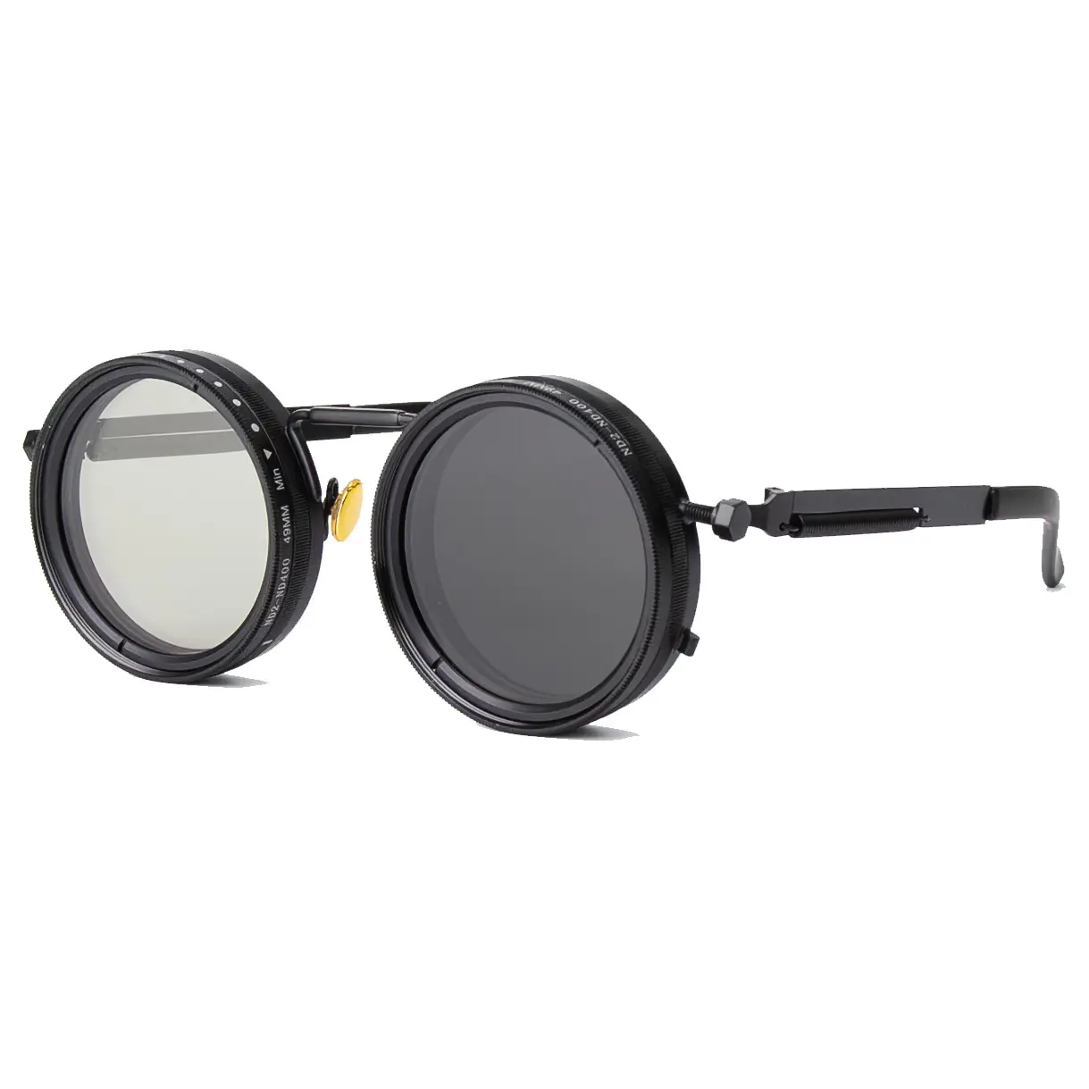 OUANGANC Adjustable Tint Sunglasses, 1-9  Gears Adjustable Polarized Retro Round Steampunk ND Filter Lenses Sunglasses, Beach, Hiking, Fishing, Driving summervibes Trendy Shades men's sunglasses