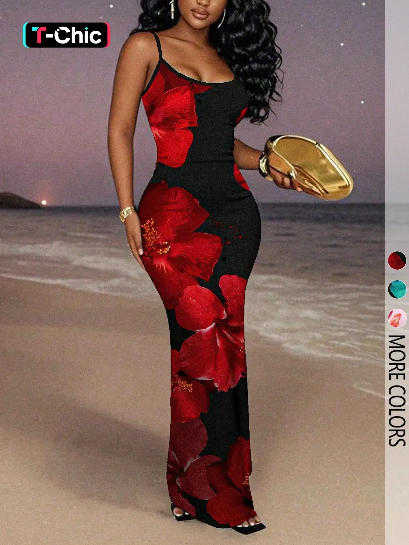 Women's Fashion Elegant Floral Print Cami Dress, Sexy Casual Summer Dress, Stylish Party Wear, Comfortable and Chic Design, Fit, Elegant Sleeveless Gown, Evening Party Dresses, Elegant Party Apparel