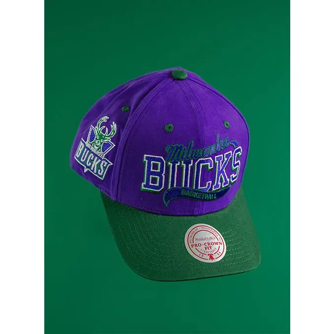 Mitchell & Ness HWC '93  Block Sweep Milwaukee Bucks Snapback Hat