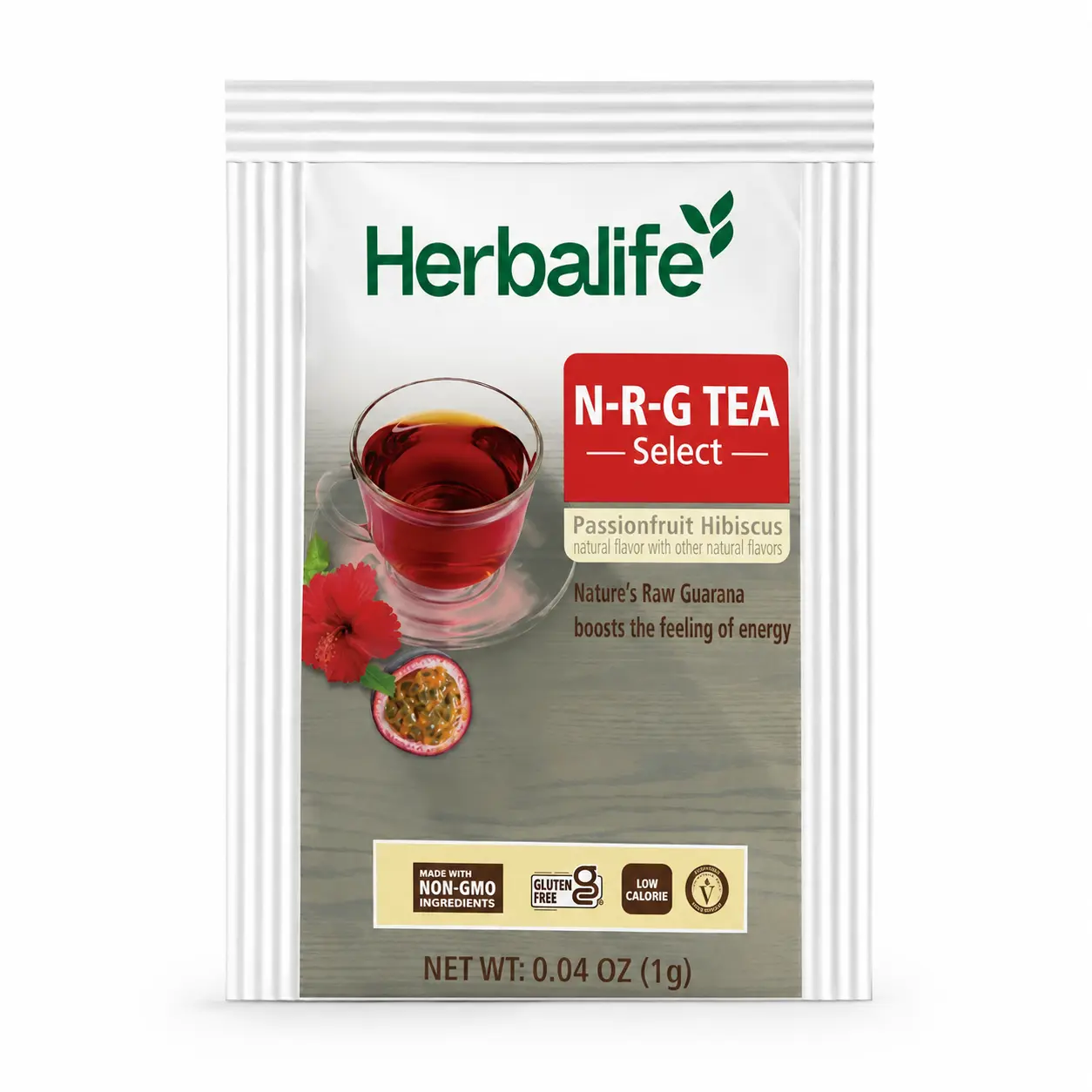 Herbalife N-R-G Tea Select Passion Fruit Hibiscus 30 Packets Single Serve Instant Tea Mix Hot or Iced Tea Drink Passion Fruit Hibiscus Flavor Gluten Free Portable On the Go Beverage Daily Routine Instant Tea Powder Individual Stick Packs