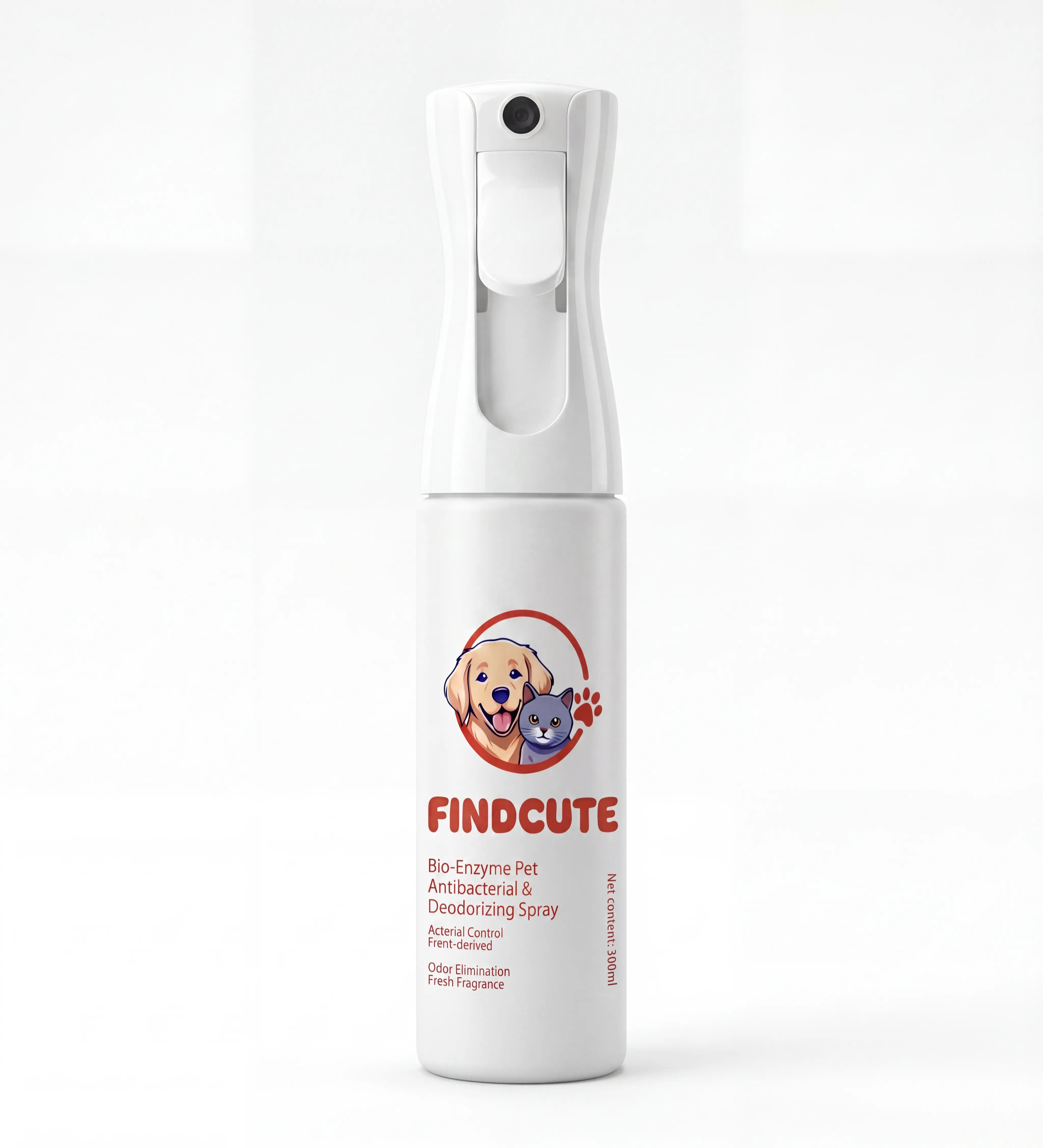 FINDCUTE Bio-Enzyme Pet Odor Eliminator Spray -10oz-Multi-Purpose Deodorizing Spray for Smoke, Toilet Odor, Pet Odor and Urine Odor, Helps Break Down Pet Urine, Bio-Enzyme Formula, Pet Friendly, Safe if Licked Cleaner