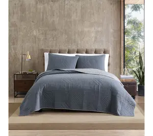 Eddie Bauer Hidden Lake Blue Full/Queen Quilt Sham Set