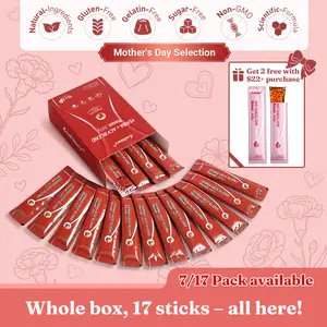 LeafStory Yerba + Apple Vinegar Reset Jelly（7 Sticks/17 Sticks）: Mixed Berry Flavor, Support Digestion, Gut Health, and Metabolism, Debloat, Natural Ingredients , Sugar-Free, Gluten-Free, Non-GMO, Gelatin-Free-SC