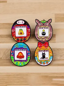 4pcs/set Cute Anime Cat Enamel Lapel Pins, Cartoon Movie Backpack Accessories, Fashion Clothing Decorations, Unique Gift for Women & Girls, Fashion Accessory, Lapel Brooch, Charms, Durable Metal Pins