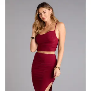 Chic Allure Cowl Neck Crop Top