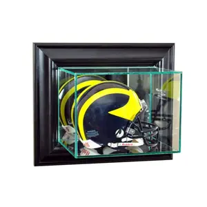 Perfect Cases  Wall Mounted Mini Helmet Display Case- Black