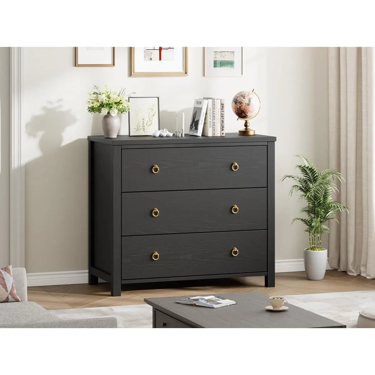 Garvee Laminate Waterproof Dressers & Chests of Drawers (15.8"d x 31.5"w x 29"h, 58.5 lbs) - Multiple Drawers for Large Clothes Storage, Storage Solution for Bedroom, Nursery, Available in Various Sizes & Colors