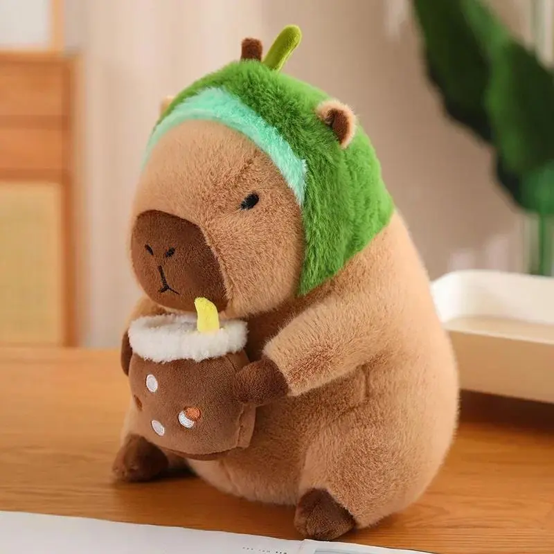 Simulation Capybara Plush Toy - PP Cotton Stuffed Animal with Unicorn, Dinosaur, Boba, Bread, Fruit Food, Birds, Bubble Themes, Cosplay Decor for DIY Enthusiasts’ Specialty Toy Supplies (Bread Capybara Included)