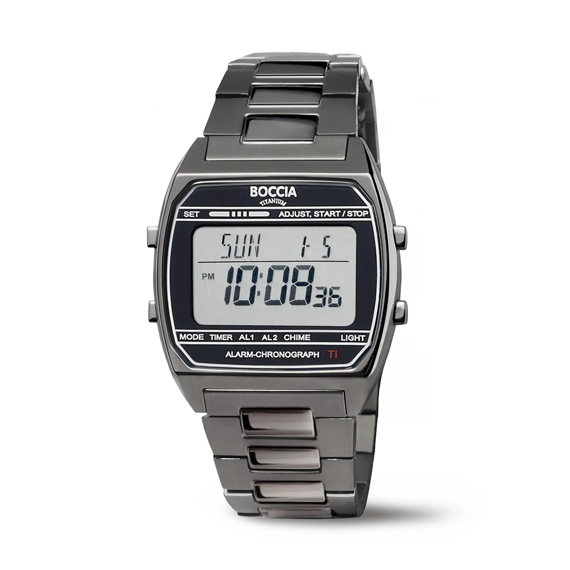 3738-07 Boccia Titanium Digital Watch, Titanium